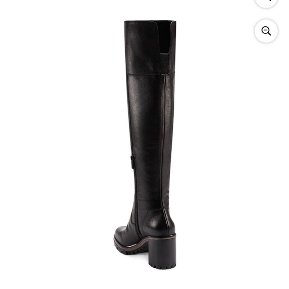 Vince Camuto Black leather Over the Knee Boots Classic Design size 8M wide calf - Picture 7 of 11
